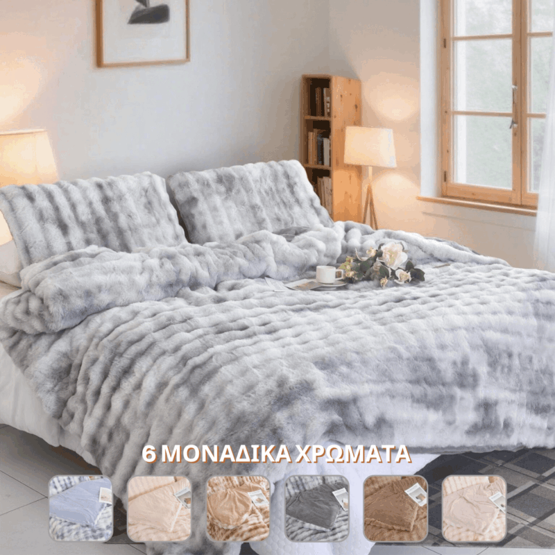 Σετ Γούνινη Παπλωματοθήκη & Μαξιλαροθήκες