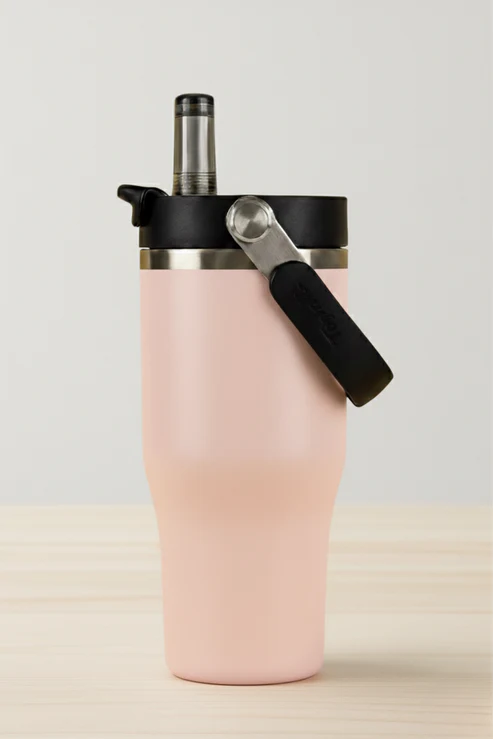 Θερμός Ποτήρι με Καλαμάκι & Μαγνητικό Καπάκι