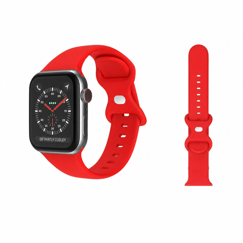 SILICON WATCHBAND SHORT color Rose Red